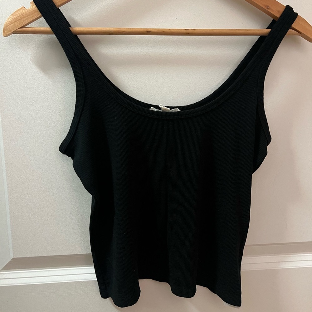 Splendid black ribbed tank top
